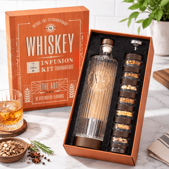 DIY Infusion Kit with Decanter, Custom Flavor Crafting Set for Mens Gifts