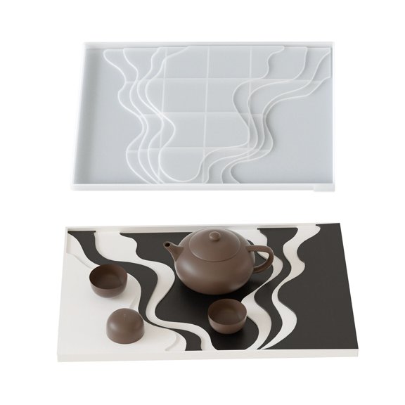 DIY Irregular Tray Silicone Mold for Unique Coasters, Resin Casting Mold, Concrete Mold, Clay Mold, Non-Stick Flexible Crafting Tool for Home Decor