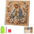 thumbnail image 1 of DIY Jesus Pearl Art Kit 3D Bead Painting Relaxing Craft for Adults, Christian Stress Relief Activity Faith Home Decor, 12×12in, 1 of 7