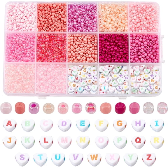 DIY Jewelry Making Bead Sets including Handmade Polymer Clay Beads Initial Acrylic Plastic Beads Mixed Color 3~7x2~3.5mm 3763pcs/box