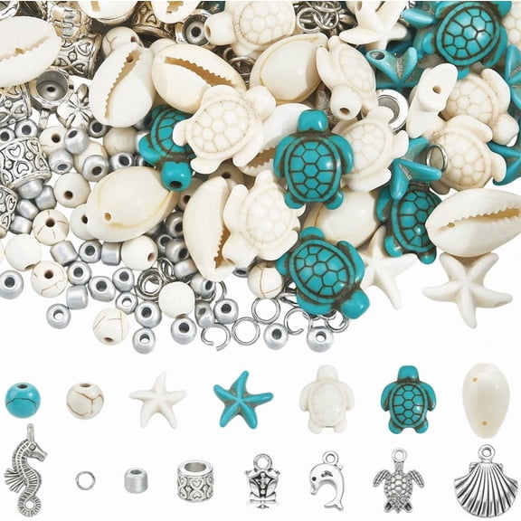 DIY Jewelry Making Kits including Glass Alloy Beads Alloy Pendant Tube Bails 304 Stainless Steel Open Jump Rings Mixed Color