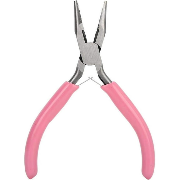 DIY Jewelry Pliers, Multi-Functional Mini Pliers Wire Cutter Repair Tool for Jewelry Beading Earring Processing Making(Needle-Nose Pliers with Teeth)