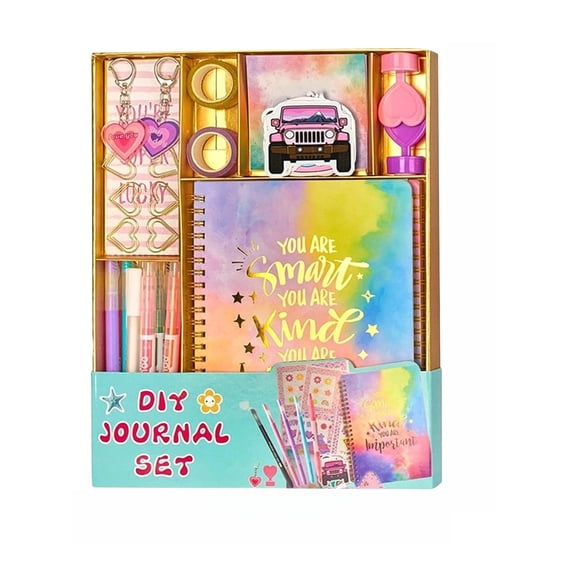 DIY Journal Kit for Girls - 103PCS Girl Gifts Trendy Stuff, Easter Basket Stuffers, Scrapbook Supplies Stationery Set, Art Crafts Kit - Ideal Gifts for Friends