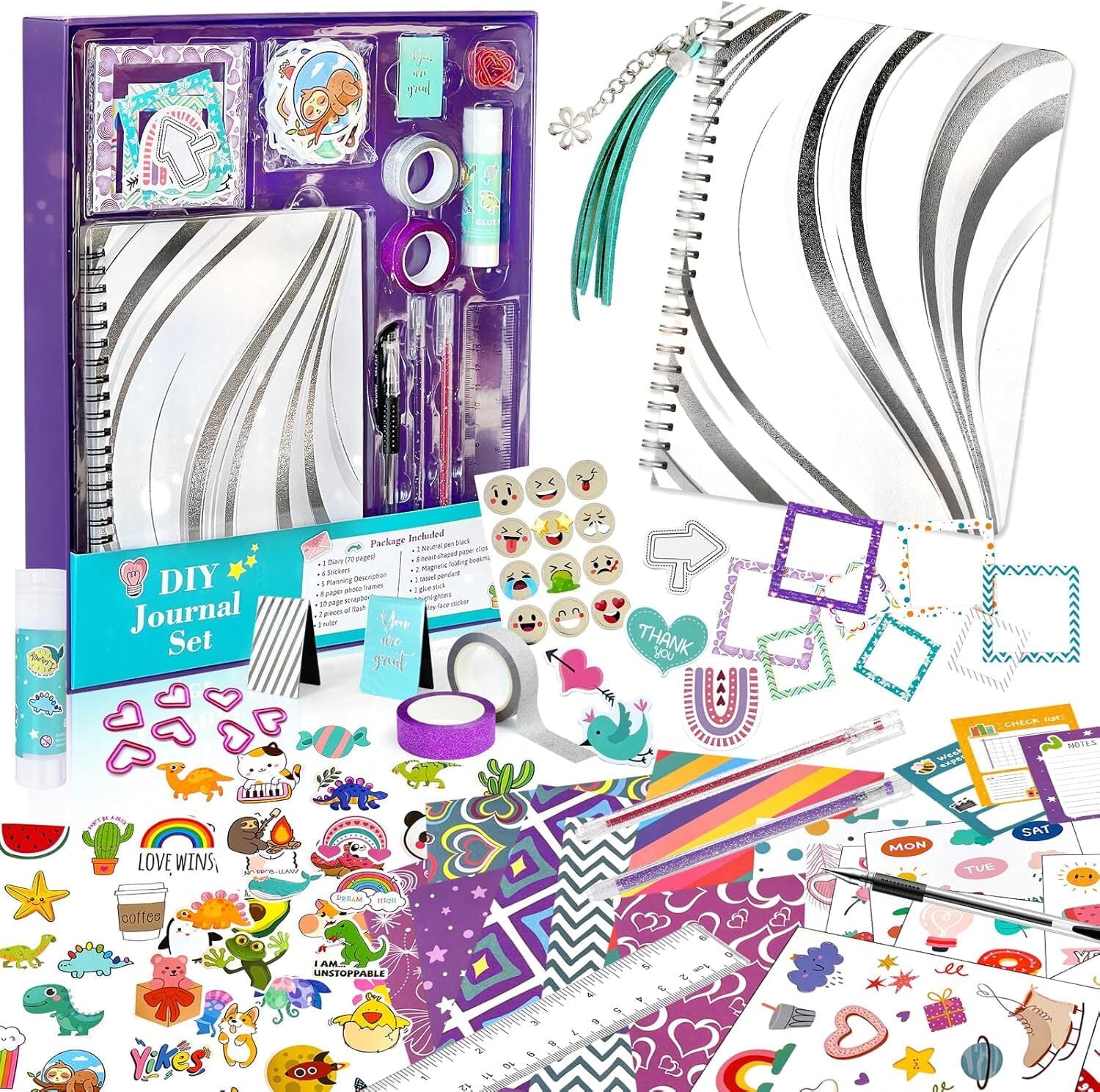 Cute Notebook MGparty DIY Journal Kit 83 Piece Craft Set For