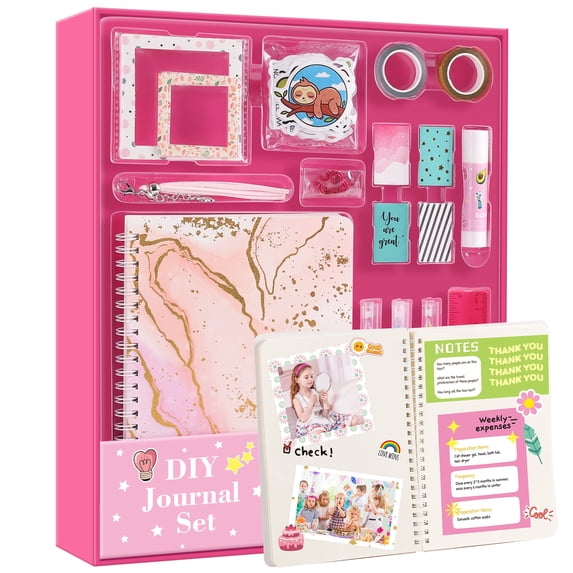 Cicpap DIY Journal Kit for Kids, Scrapbook & Diary Supplies, Ages 8-12 ...