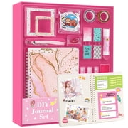 Diy Journal Kit for Girls Ages 8-12, Scrapbook Kit & Arts and Crafts Set with Stickers, Pens, Journaling Supplies, Gift for Birthday and Christmas