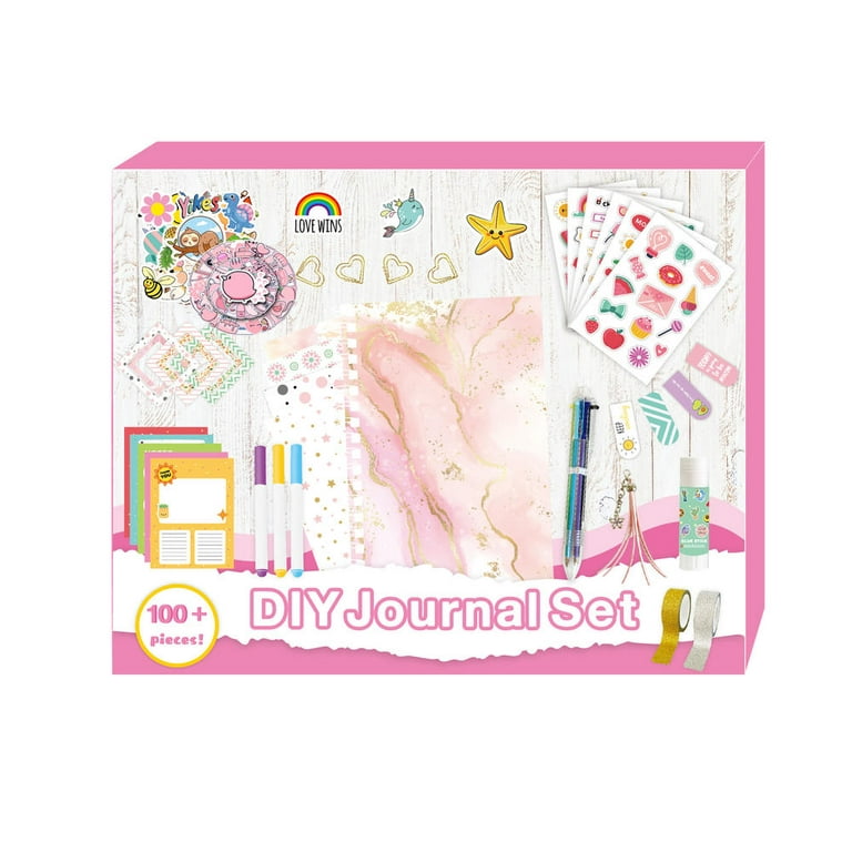 DIY Journal Set for Girls Gifts Scrapbook Supplies Complete Kit
