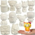 thumbnail image 1 of DIY Jumbo Blank Slow-Rising Animal Squishies - 12 Different 3-5" Designs - White Kawaii Squishy Toys for Drawing, Painting, Decorating - Soft & Scented Stress Relief Craft, 1 of 5