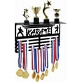 thumbnail image 1 of DIY Karate Medal Hanger Display Trophy Shelf Sports Medal Holder Trophy Display Award Display Shelf Ribbon Display Rack Metal Wall Mount Award Ribbon Display for Athletes DIY, 1 of 8