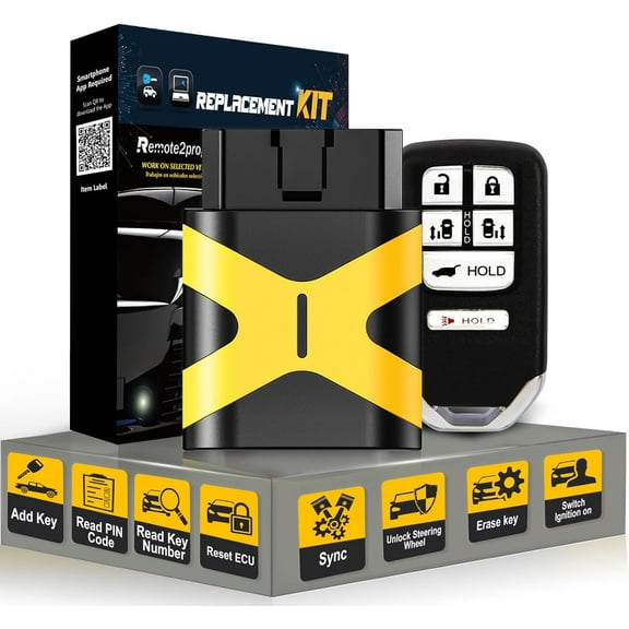 DIY Key Programmer Tool and Smart Keyless Entry Remote Replacement for 2014-2017 Honda Odyssey with FCC: KR5V1X