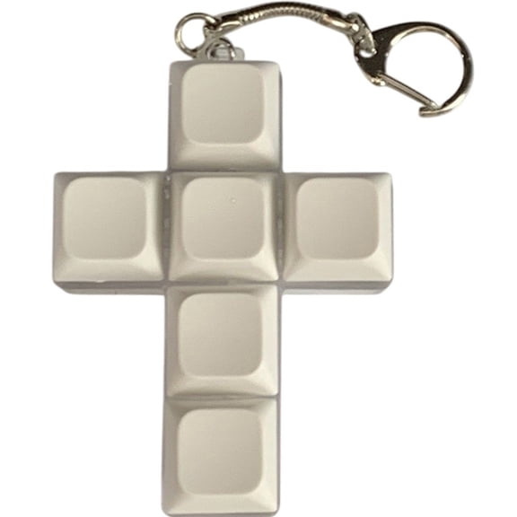 DIY Keyboard Fidget Keycap KeychainPortable Fidget Toys Keyboard Cross Shape Finger Keyboard Cap Pendant for Men Women