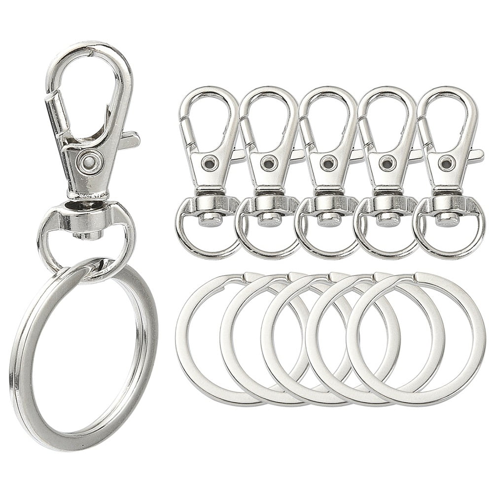 DIY Keychain Making Kit Including Alloy Swivel Lobster Claw Clasps Iron ...