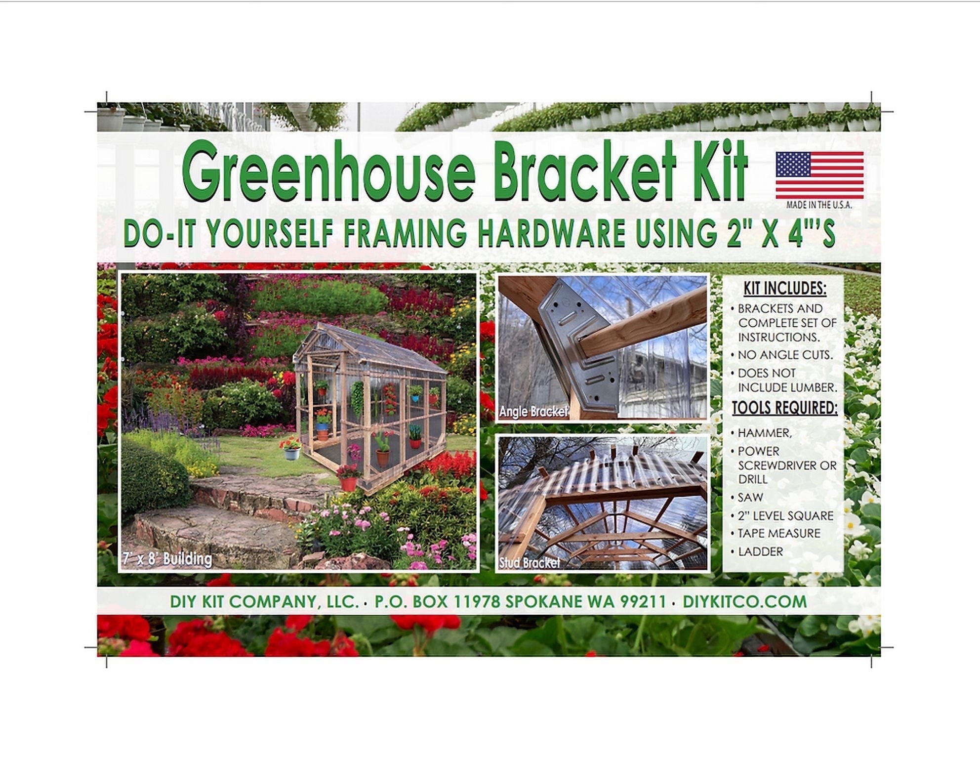 DIY Kit Company, LLC The Original Greenhouse Bracket Kit Greenhouse