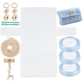 thumbnail image 1 of DIY Knitting Crochet Bags Kit Mesh Plastic Canvas Sheets Ribbon Set, 1 of 9