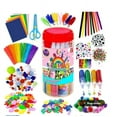 thumbnail image 1 of DIY Knitting Kit,Arts And Crafts School Supplies For Kids Kindergarten School Supplies Set With Glitter Glue Stick Glue Pipe Cleaners Craft And Kids Scissor Gifts For Girls And Boys Age + 50ml, 1 of 9