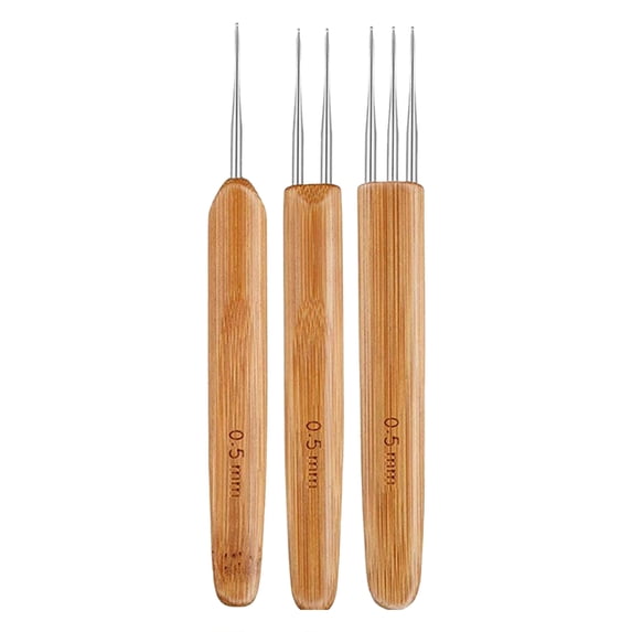 DIY Knitting Kit,Dirty Braid Crochet Hair Extension Crochet Wool Crochet 0.5mm0.75mm Dirty Braid Handle Crochet Tool Set