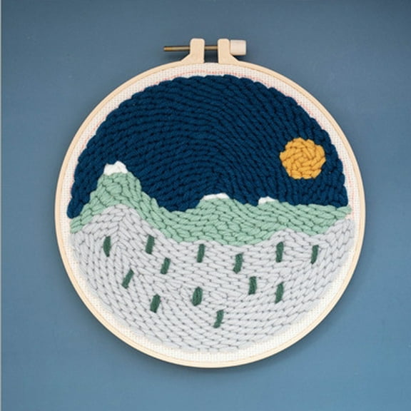 DIY Knitting Kit,Home DIY Poke Crewel Embroidery Material Lovely Design Decorative Handmade Gift