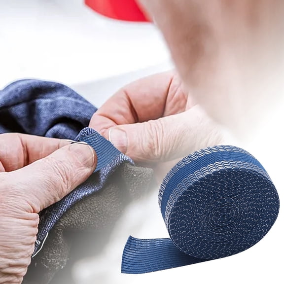 DIY Knitting Sewing Tools for Alterations Heat Activated Tape No Sew Adjustable Pant Leg Fixer for DIY Clothing Projects,0.99 inch,Blue