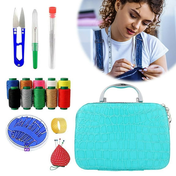 DIY Knitting Supplies,2025 New Big Needles Set Sewing Kit Storage Box DIY Embroidery Crafting Kit Tool Upgrade Needle Thread Hand Sewing Needles Kit Fix Anything Anytime Portable