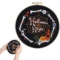 thumbnail image 1 of DIY Knitting Supplies,Halloween Embroidery Kit DIY Easy Embroidery Kit For Adults Beginners Stitching Kit Needlepoint With Pre Printed Fabric Hoop Thread Needles & Guidance, 1 of 9