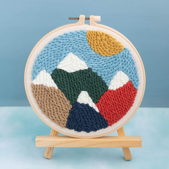 DIY Knitting Supplies,Home DIY Poke Crewel Embroidery Material Lovely Design Decorative Handmade Gift