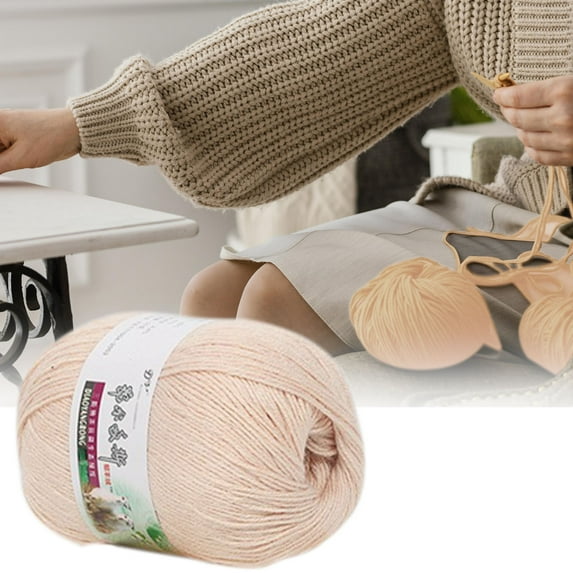 DIY Knitting Yarn, Medium Thick Scarf Yarn Soft Handwoven Wool, Crafting Supplies for Crochet Blankets Hats Winter Accessories