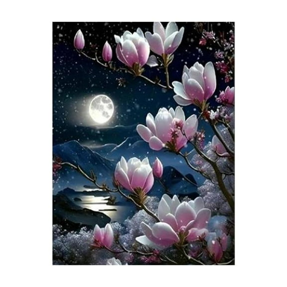 DIY Landscape Fantasy Flower Sticker Diamond Art Kitss - 12*16 Inch
