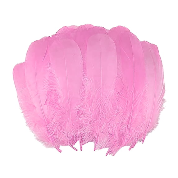 DIY Large Feather Feathers, 100-Piece Set, Assorted Colors, Pink