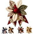 thumbnail image 1 of DIY Large Patchwork Bow Sewing Kit, Farmhouse Fabric Folded Flower Door Hanging Craft Set, DIY Craft Supplies, Gift for Adults Front Door Wall Window Porch, 1 of 7