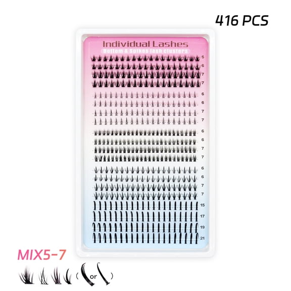 DIY Lash Extension Kit Volume Lash Clusters with Spikes Lash Extension Kit Bottom Lashes Wispy Cluster Eyelash Extensions Kit