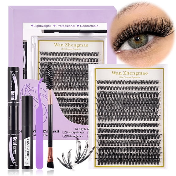 DIY Lash Extension Set, Thick False Eyelashes 30D/40D, Large Capacity 280 Clusters