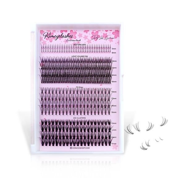 DIY Lash Extensions Wispy natural Lashes Tray For Beginner Mixed Length Affordable Eyelash Self Application At Home Faux Mink Clusters Reusable Kimeyelashes