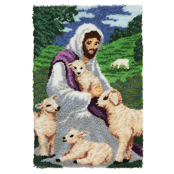DIY Latch Hook Kit The Great Shepherd- Rug Pattern for Arts, Crochet, and Needlework, Creative Craft Home Decor Ideal for Learning Rug Making 75 × 55cm / 29.5 * 21.65 inches