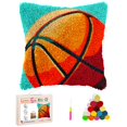 thumbnail image 1 of DIY Latch Hook Kits Pillow Basketball Stamped Handamade Pillowcase Crochet Yarn Hook and Latch Emboridery Throw Pillow cover for Home Sofa Decor 43x43cm(3), 1 of 8