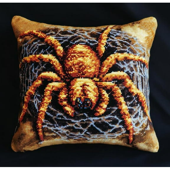 DIY Latch Hook Rug Kits Colorful Spider Latch Hook Kits Animals Latch Hook Kits Pillow Cover Sofa Cushion Beginners DIY Crochet Yarn Kits Craft Home Decoration 17x17 inches