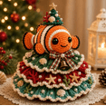 thumbnail image 1 of DIY Layered Ocean Christmas Yarn Art Kit Collection, Clownfish Crochet‑Style Holiday Ornament with Shell Starfish Pearl Decor, Mindful Slow Crafting Set for Home Seasonal Decor & Christmas Gift, 1 of 6