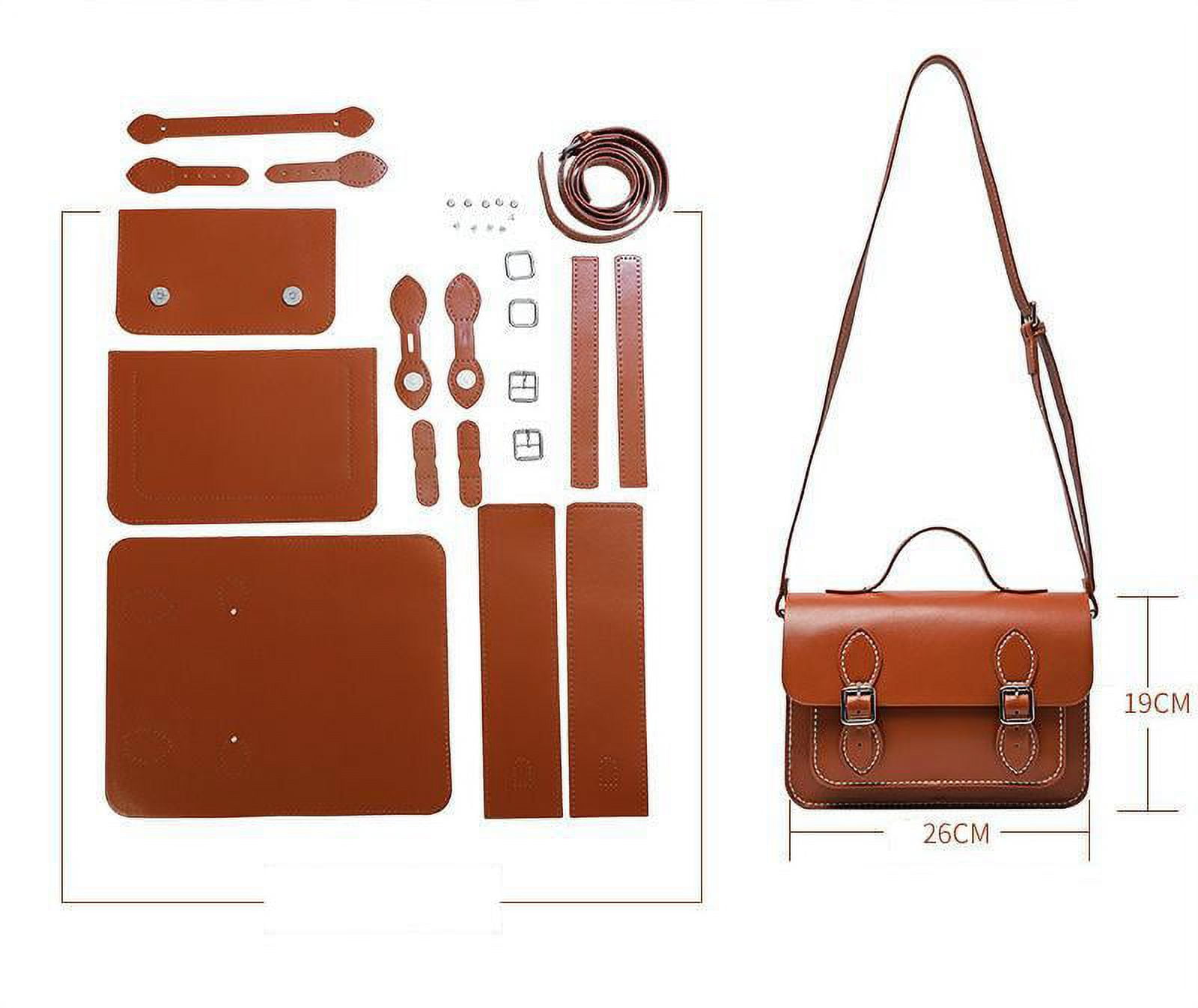 DIY Leather Bag Kits Adult DIY Kits Girls DIY Bag Kits Bag Making Kits DIY  Leather Kit Gifts（white）