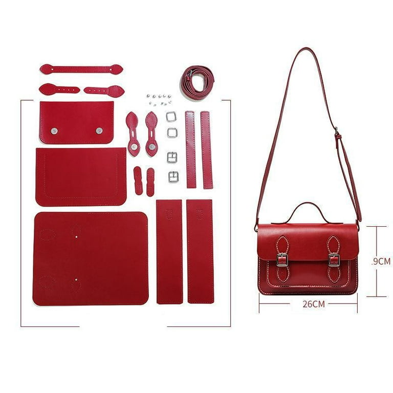 DIY Leather Bag Kits Adult DIY Kits Girls DIY Bag Kits Bag Making Kits DIY Leather  Kit Gifts（red） 