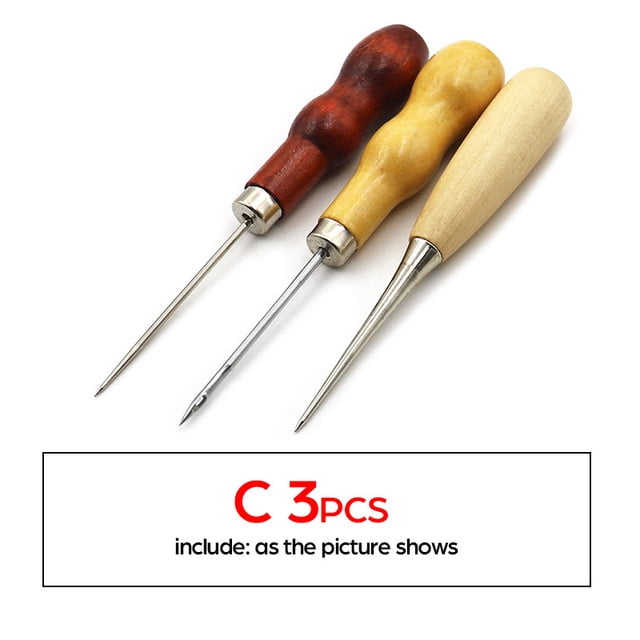 DIY Leather Craft Tools kit Hand Stitch Stitching Punching Carving Work