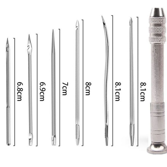 DIY Leather Punch Sewing Needle Detachable Awl Leather Sewing Awl Multifunctional Tool Punch Sewing Needle Tool Kit