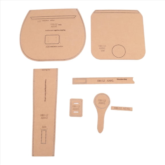 DIY Leather Tool Kit Handbag Sewing Pattern DIY Handmade Craft Template Finished Product Size 21x19x6.5CM