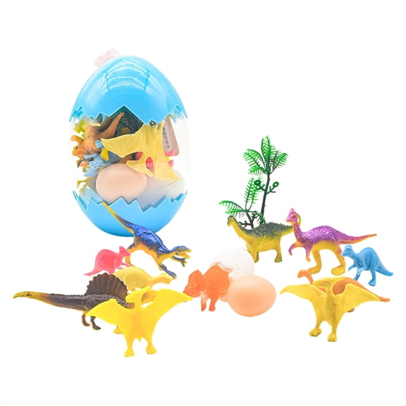 DIY Light-Up Dinosaur Eggs Kit for Kids Create a Magical Garden in a Jar Educational Craft Activity Birthday for Boys and Girls 5 6 7 8 9 10 Year, 3.14x5.11 inch, Blue
