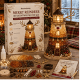 thumbnail image 1 of DIY Lighted Christmas Character Sea Glass‑Style Lighthouse Kit Collection | LED Lights & Step‑by‑Step Guide Included, Beginner‑Friendly Tabletop Holiday Craft Set, 1 of 5