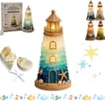 thumbnail image 1 of DIY Lighted Glass-Style Lighthouse Kit, LED Craft Project with Translucent Pieces for Tabletop Display & Coastal Decor, 1 of 13
