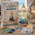 thumbnail image 1 of DIY Lighted Sea Glass‑Style Lighthouse Kit Collection, Build‑Your‑Own Illuminated Lighthouse Craft Set, Coastal Spooky Season Home Decor DIY Project, 1 of 6