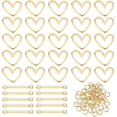 thumbnail image 1 of DIY Link Jewelry Making Finding Kit Including Brass Links Connectors & Linking Rings & Jump Rings Real 18K Gold Plated 90pcs/box DIY, 1 of 9