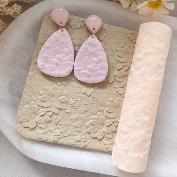 DIY Lotus Texture Roller for Soft Clay - Perfect Tool for Unique Jewelry Designs