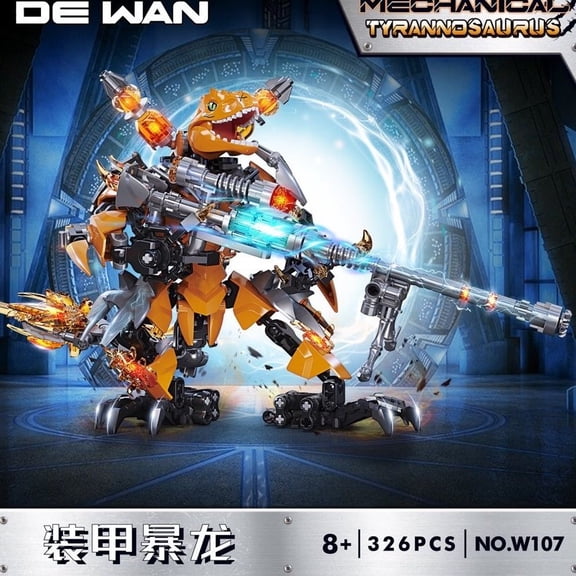 DIY MOC Biochemical Series Mech Dinosaur Building Blocks Tyrannosaurus Rex Assembled Toys Mechanical for Children Gift