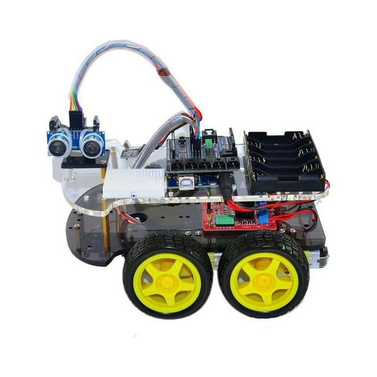 4WD Robot Smart Car DIY Kit Remote Control Tracking Obstacle For Arduino,  #4WD #Arduino #Car