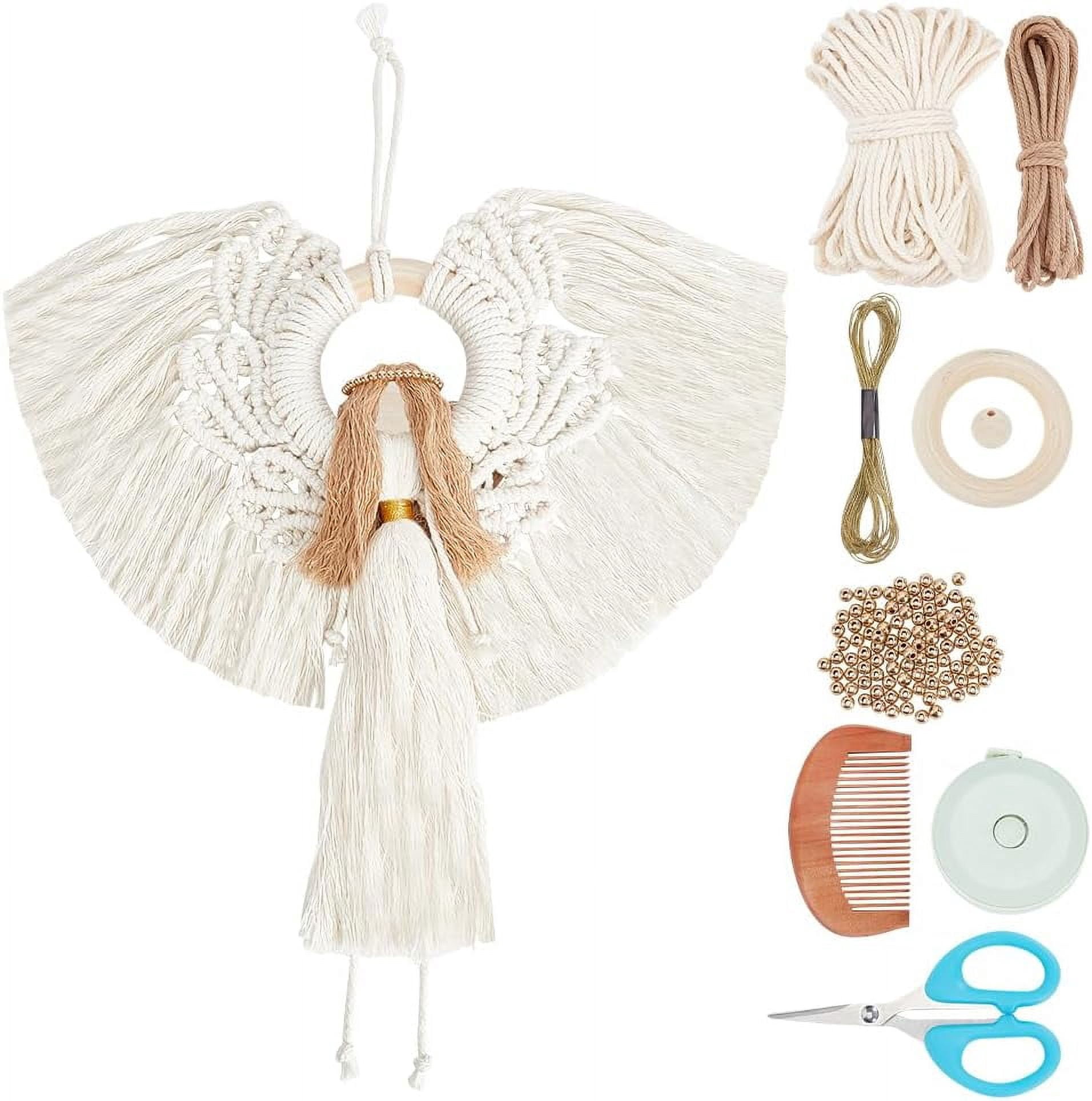 DIY Macrame Angel Doll Kit Macrame Angel Kit Wall Hanging Ornament for ...